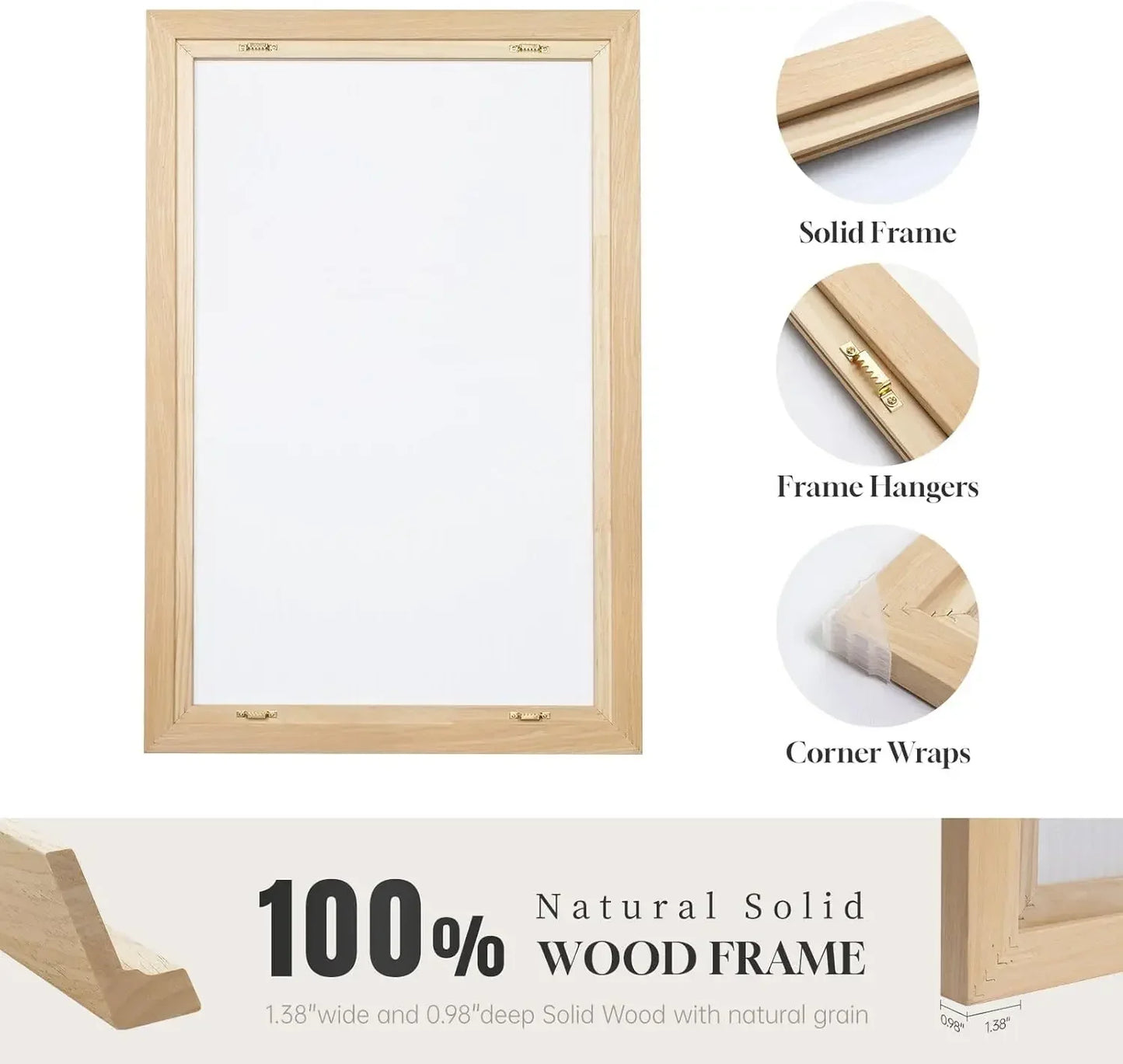 Neutral Abstract Wall Art Set 3 Piece Boho Canvas Prints