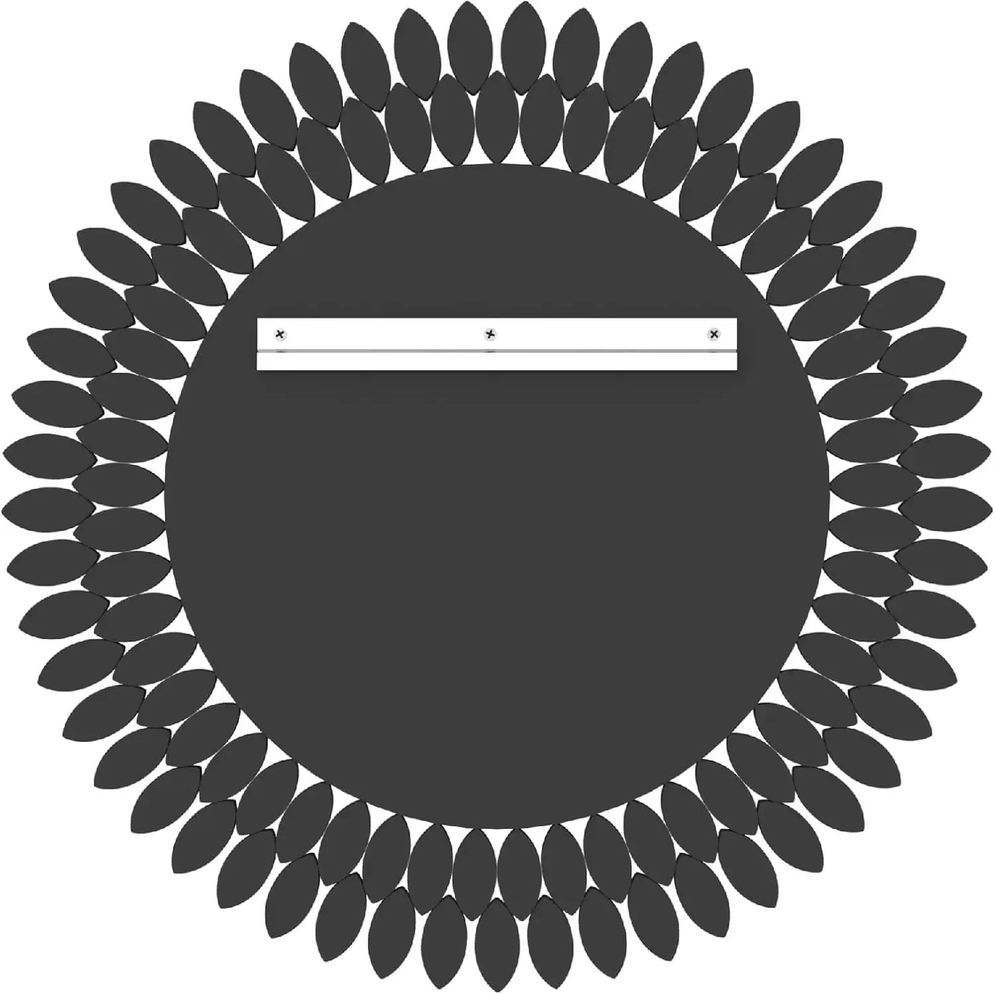 Round Jeweled Wall Mirror Beveled Vanity for Bedroom
