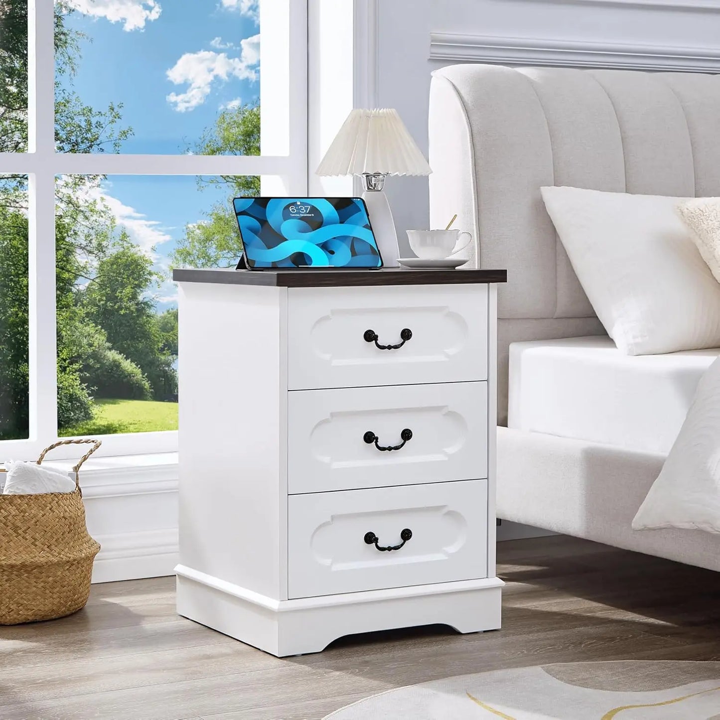 Farmhouse Wood Dresser For Bedroom Chest Of Drawers