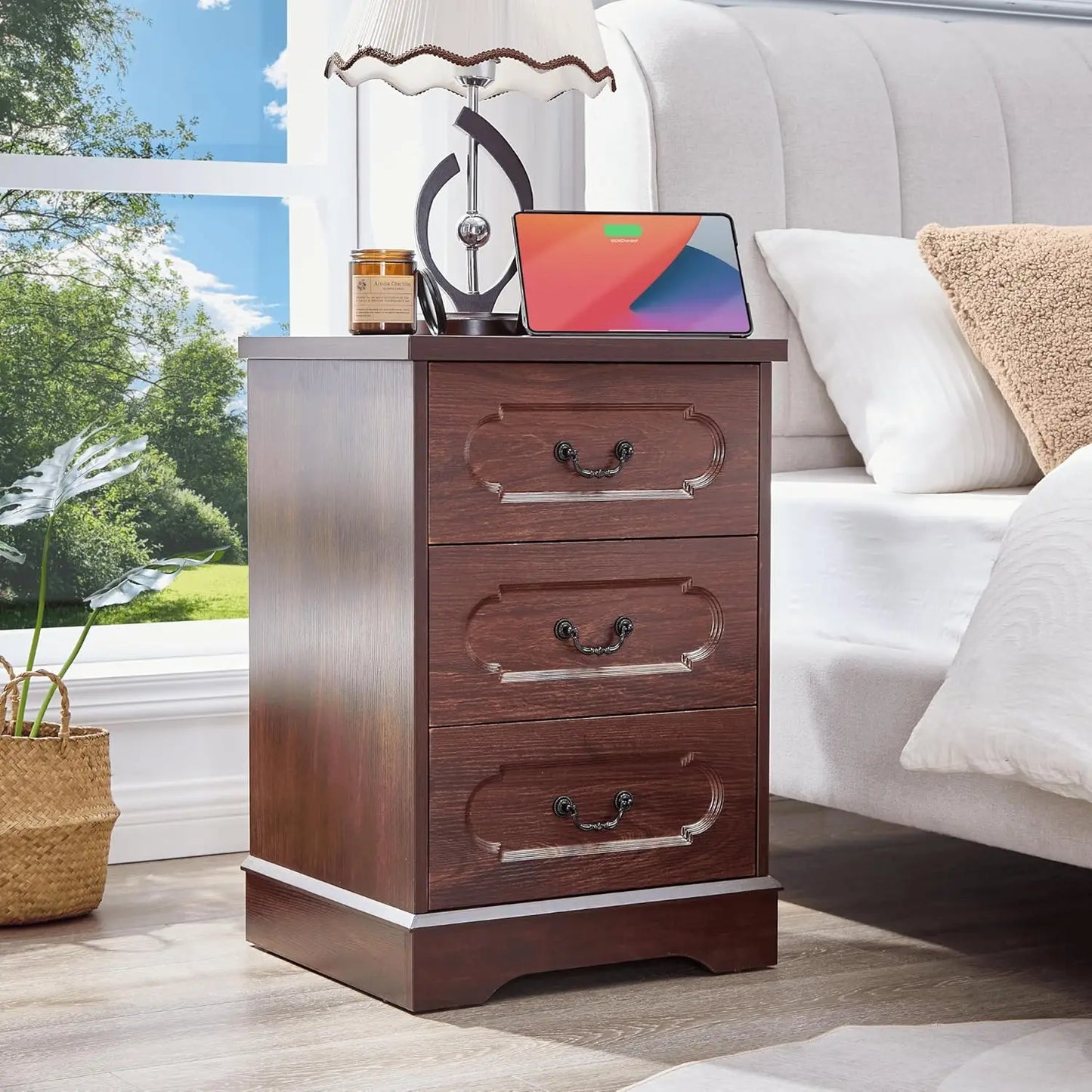 Farmhouse Wood Dresser For Bedroom Chest Of Drawers